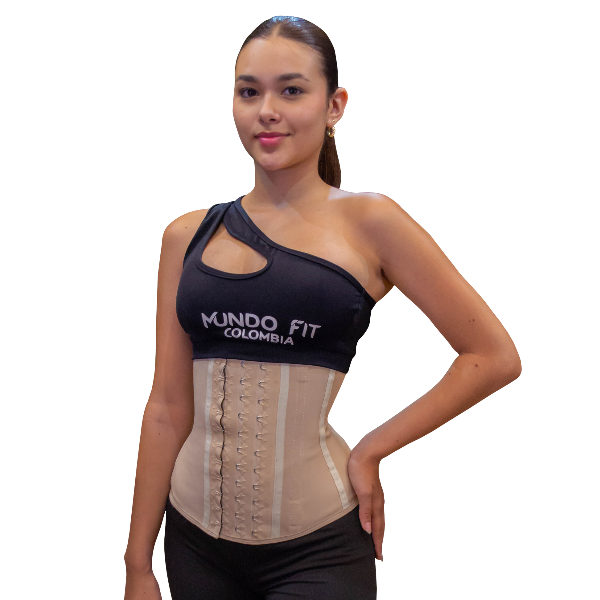 Cinturilla Colombiana Beige Deportiva en latex - MUNDO FIT USA