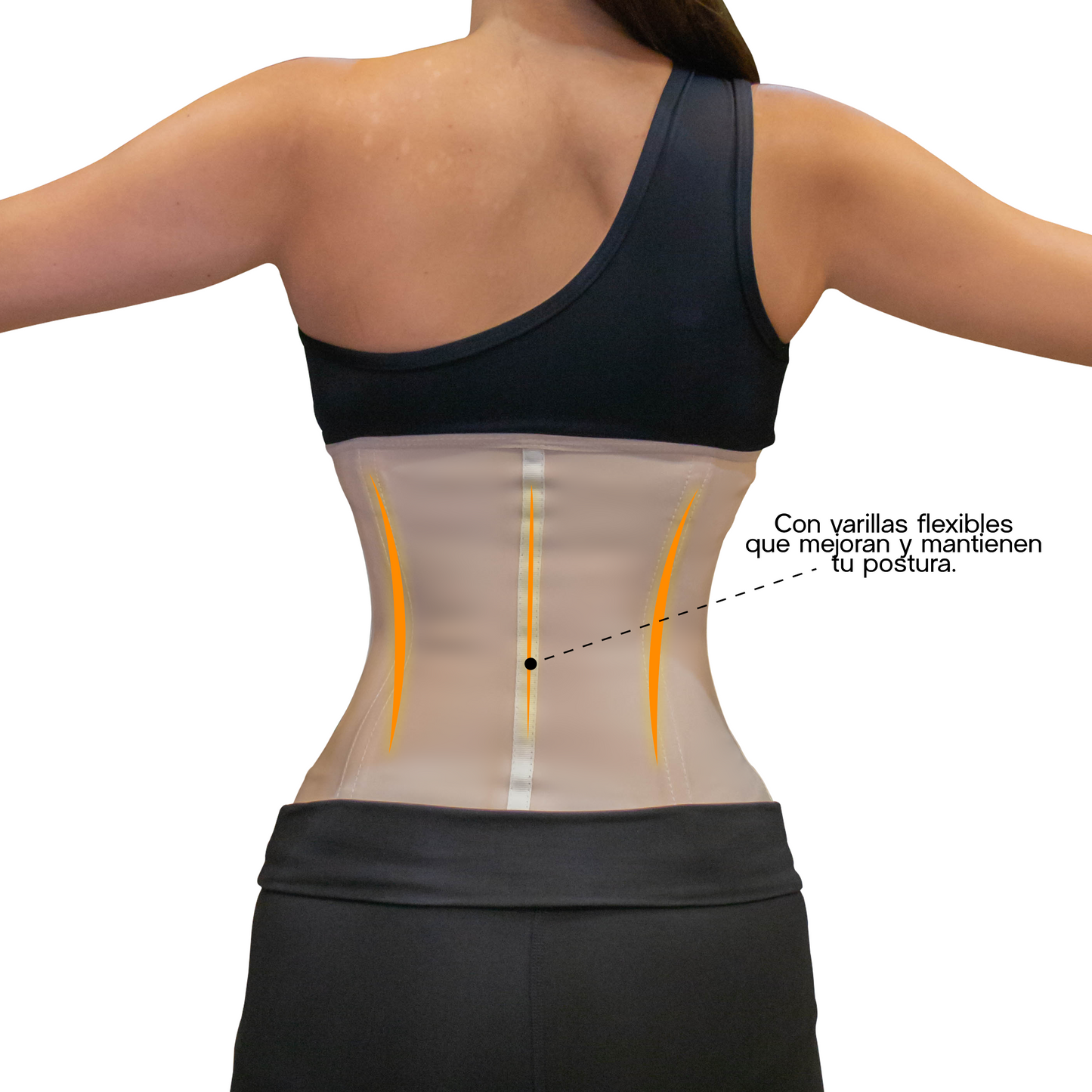 Cinturilla Colombiana Beige Deportiva en latex - MUNDO FIT USA