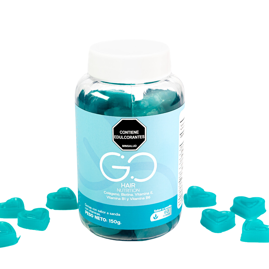 Duo Go Hair: Gomitas de Biotina, Colágeno y Vitaminas para Cabello, Piel y Uñas Fuertes