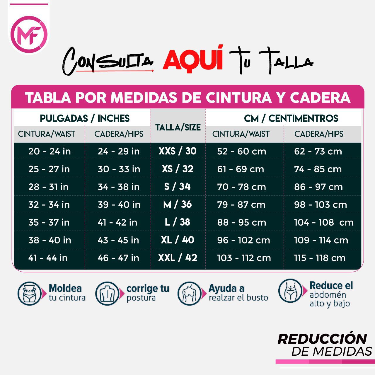 Cinturilla Colombiana Fucsia Deportiva en latex - MUNDO FIT USA