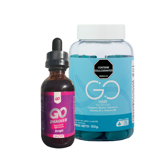 Combo Go Drainer + Go Hair: Eliminación de Líquidos y Cabello Fuerte