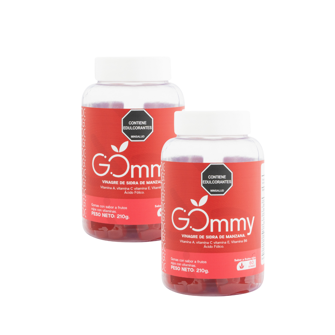 DUO Gomitas de Vinagre de Manzana: Desintoxica, Controla Azúcar y Ayuda a la Pérdida de Peso