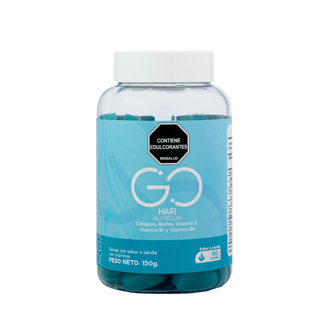 Duo Go Hair: Gomitas de Biotina, Colágeno y Vitaminas para Cabello, Piel y Uñas Fuertes